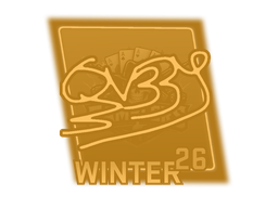 Sticker | qvbby (Gold) | fragWinter 2026