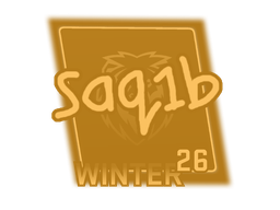 Sticker | Saq1b (Gold) | fragWinter 2026